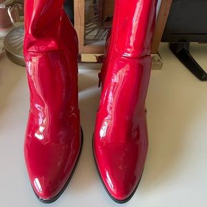Forever 21 red patent booties